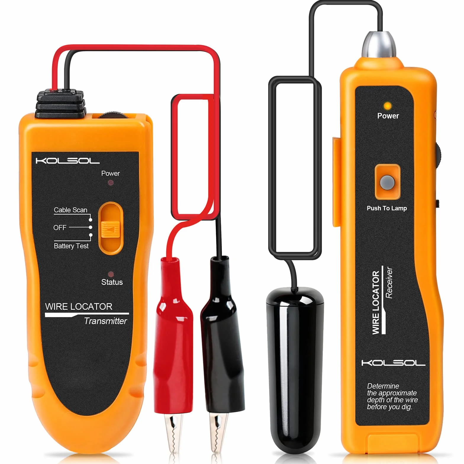 Localizador de cables subterráneos F02 con auriculares para localizar cables y control