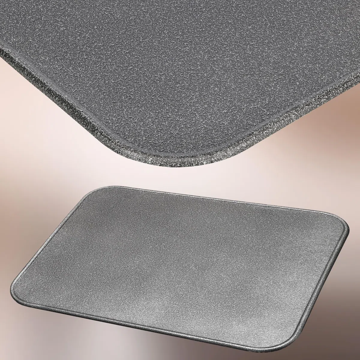 KOTARBAU® Placa Protectora contra chispas, 790 x 480 mm, Chapa de Suelo para Estufas, Plateado Envejecido, Antichispas de Suelo para Chimenea, Protector Resistente a Altas temperaturas, Salvachispas