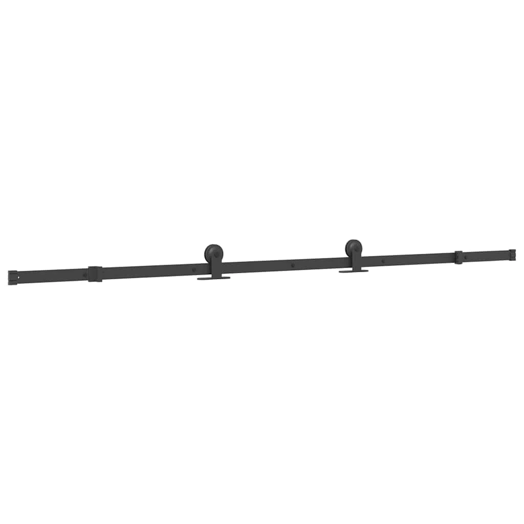 Puerta corredera con set herrajes vidrio ESG aluminio 90x205 cm, puerta corredera vidrio