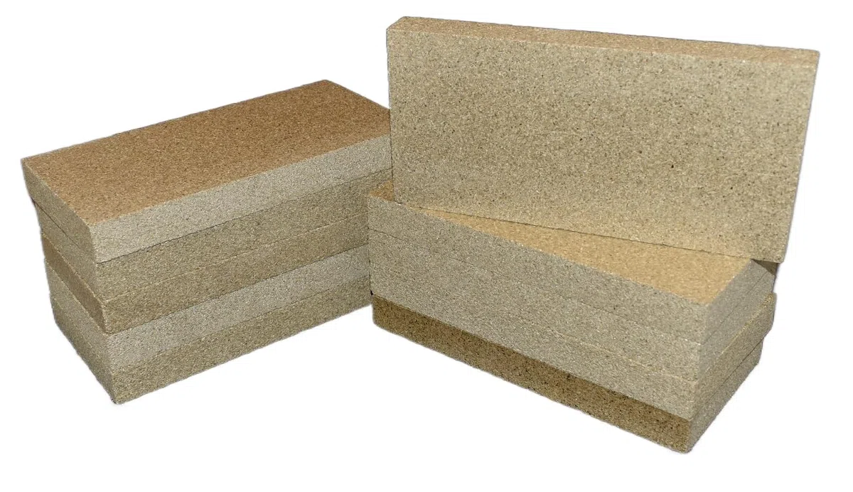 Coals 4 You - 10 Ladrillos de leña de vermiculita Villager para Estufa, 10 Ladrillos de 4.5 x 9 x 25 mm, Quemador de leña, Color Beige