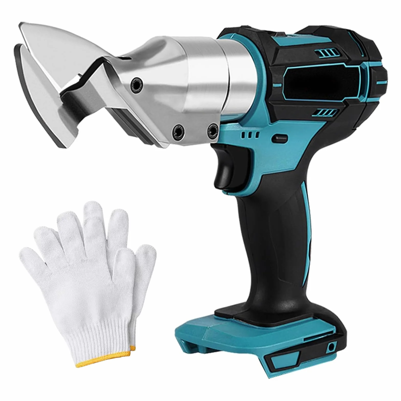 Tijeras Eléctricas Inalámbricas Compatibles con Makita 18V Batería, Cizalla Eléctrica para Metal con Cabezal Giratorio de 360 ​​° para Chapa, Carton, Alfombras (batería no incluida)