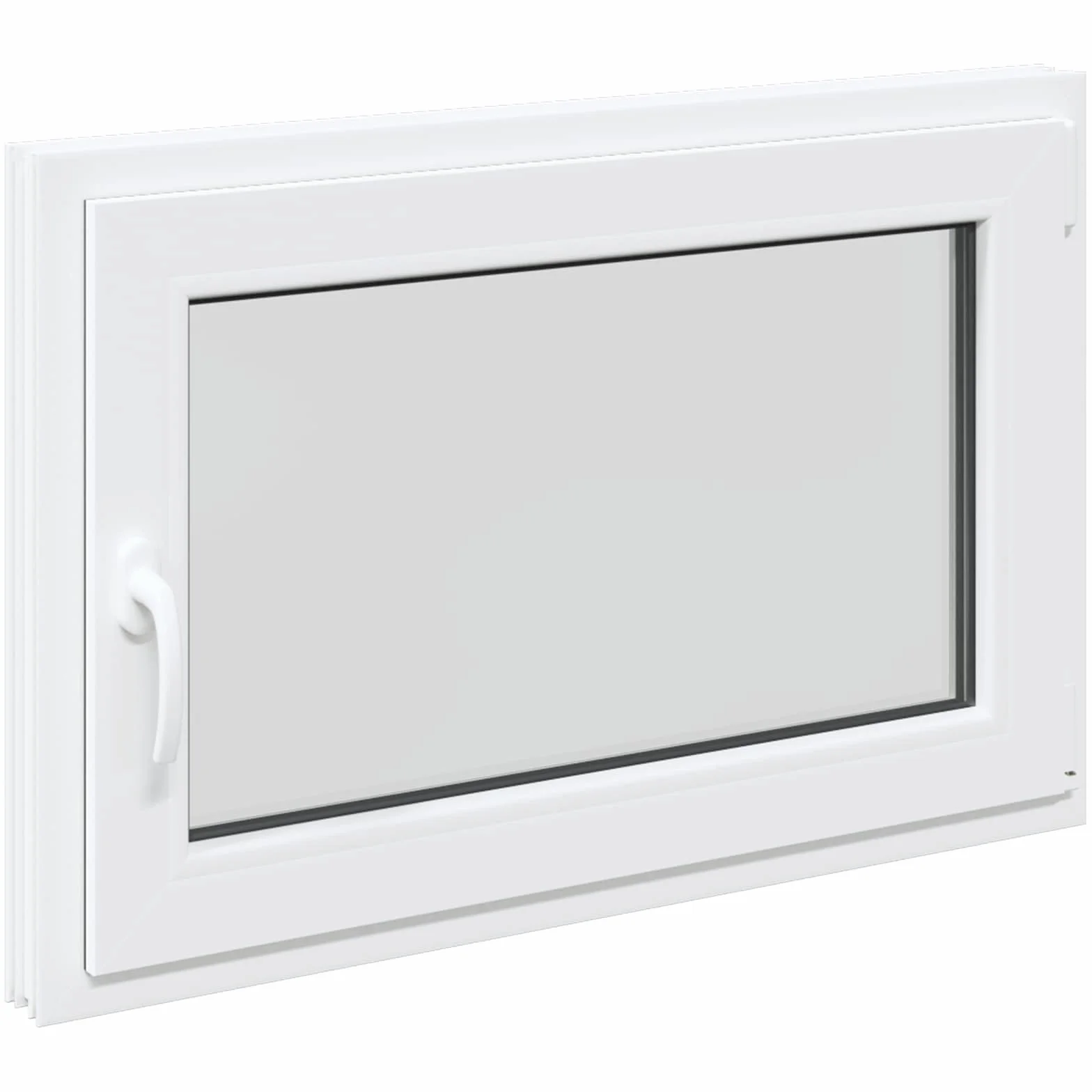 vidaXL Ventana de sótano RISOR 90 x 50 cm PVC y Vidrio Blanco, Sótano, Aislante Térmico Moderno y Duradero para Ventanas Eficientes, Accesorios de Vidrio PVC Aislantes