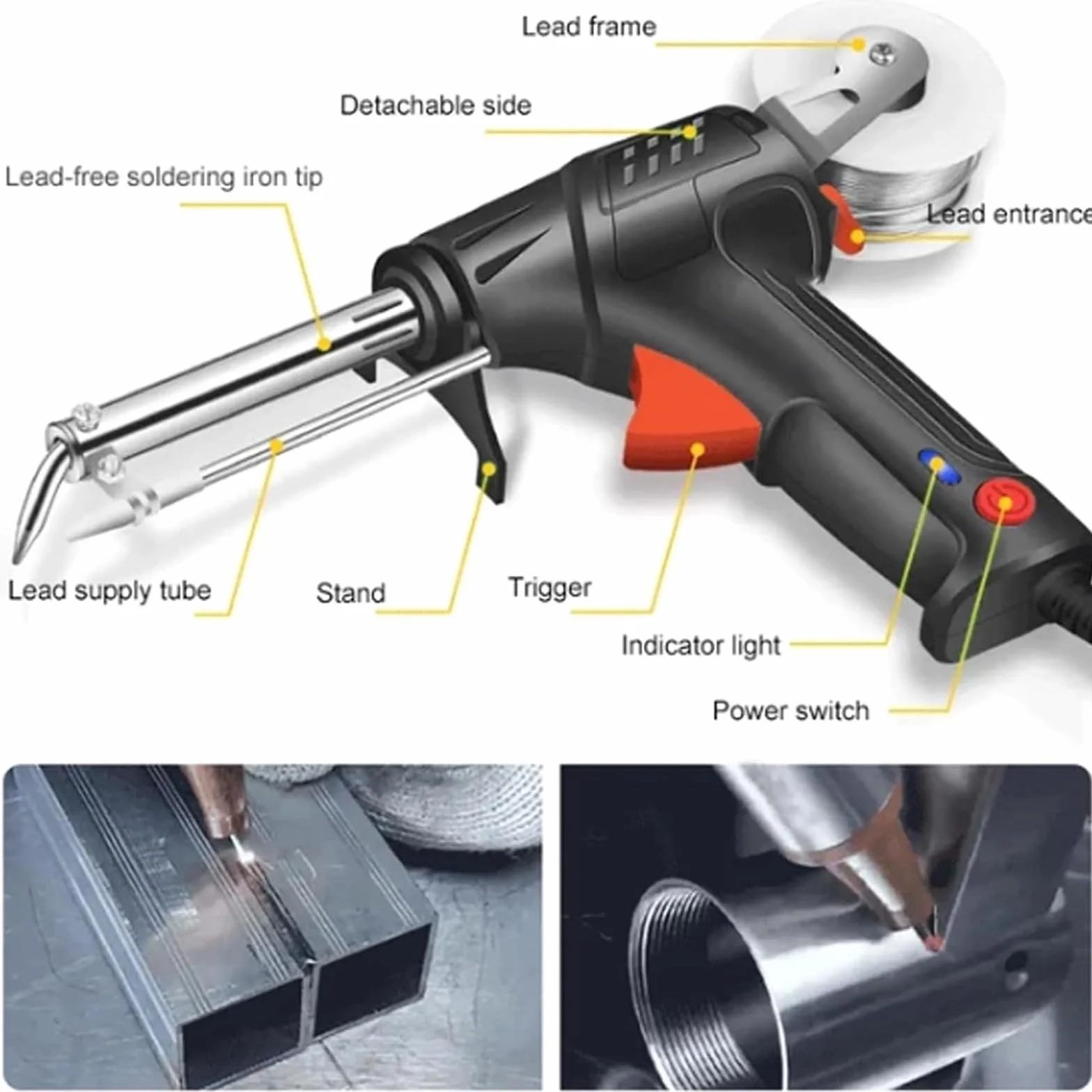 Máquina de soldadura láser, soldador portátil de mano para proyectos de metal y automóviles, juego de pistola de soldadura ligera para entusiastas del bricolaje
