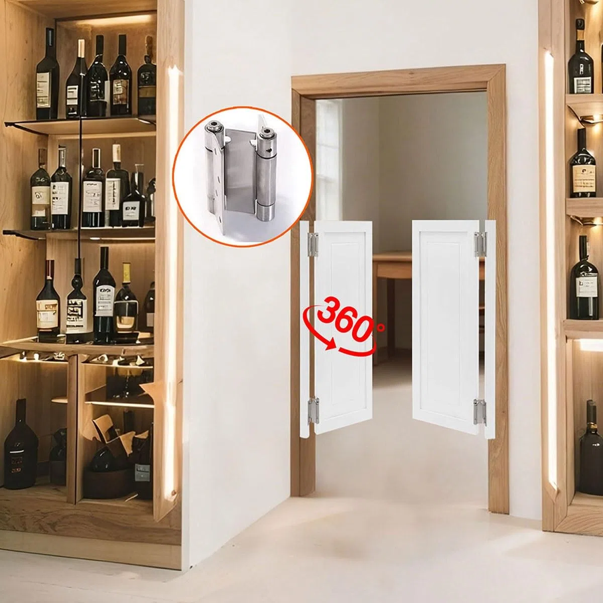 Puerta Vaiven de Madera Maciza para Interiores, Puertas Batientes de Café Retro, Puerta de oscilante de Salón, Abatible Bidireccional Puerta para entrada