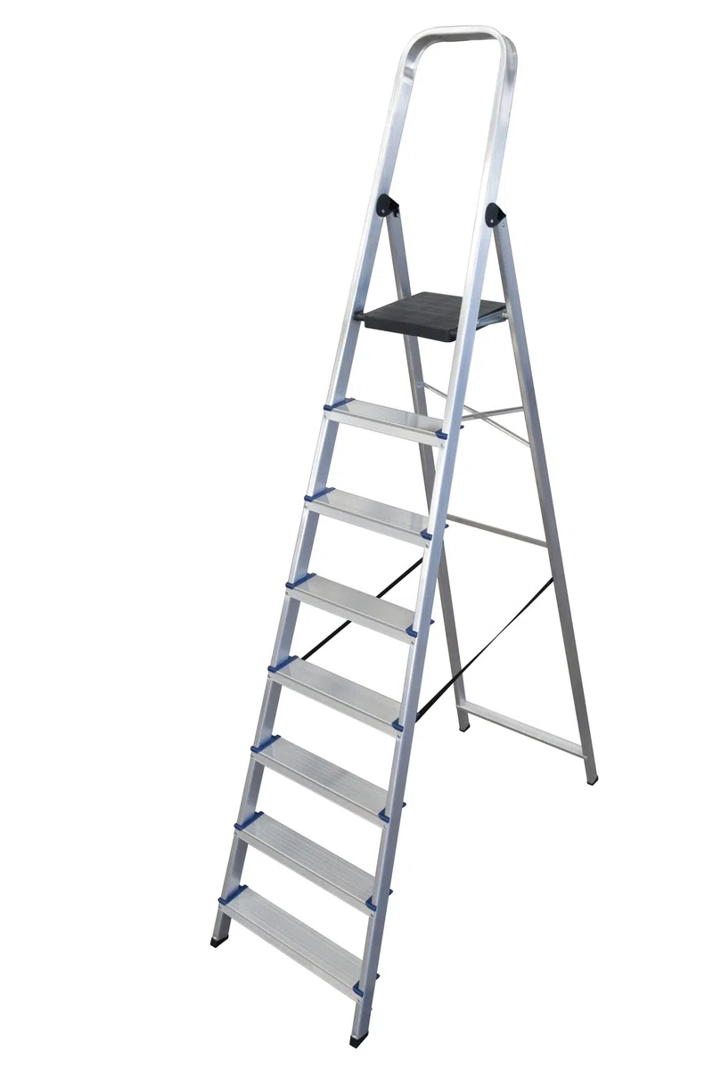 Escalera domestica de aluminio Altipesa (Aluminio, 8 PELDAÑOS)