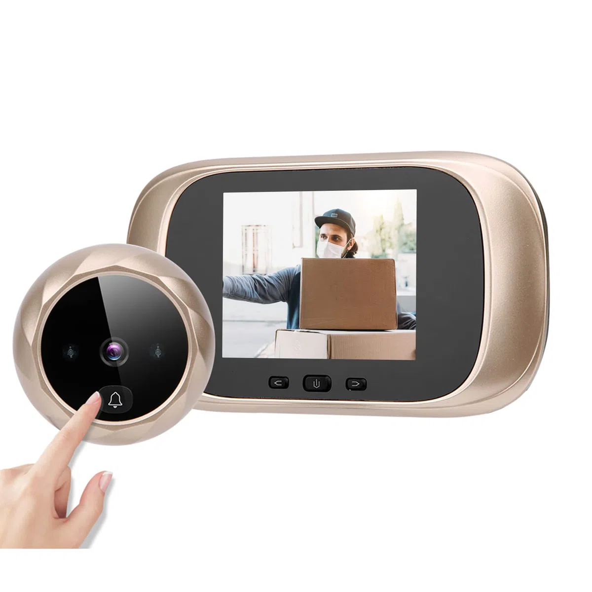 Mirilla Digital Puerta, mirilla digital, timbre de visión nocturna con cámara con función de grabación en bucle de pantalla Tft Lcd de 2,8 pulgadas