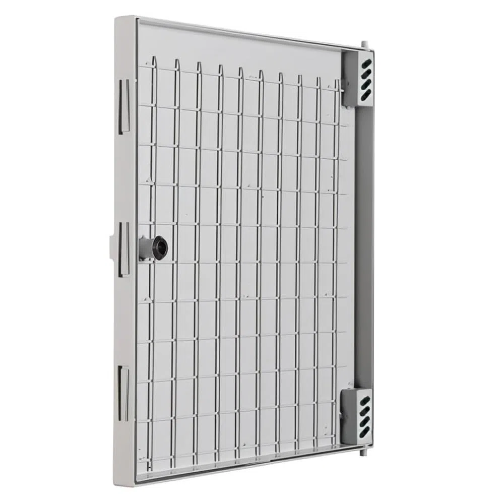 Puerta panelable contador rellenable 54x40cm. Tapa metálica para registros de agua y luz de fachadas