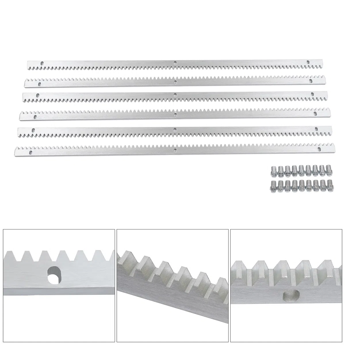 Accionamiento de puerta de 6 m, IP44, 2000 kg, riel dentado, cremallera para accionamiento de puerta corredera, accesorio para abridor de puerta, accionamiento de puerta de patio