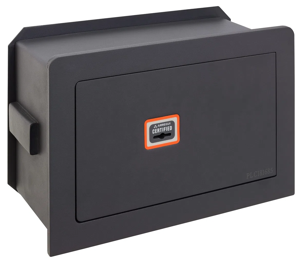ARREGUI Plus C 181310 Caja fuerte de empotrar a pared con cerradura certificada de llave | Caja de Seguridad para casa y hogar | Fundo extensible | Fácil de instalar | 21 x 32 x 15/22 cm | 4 a 8 L