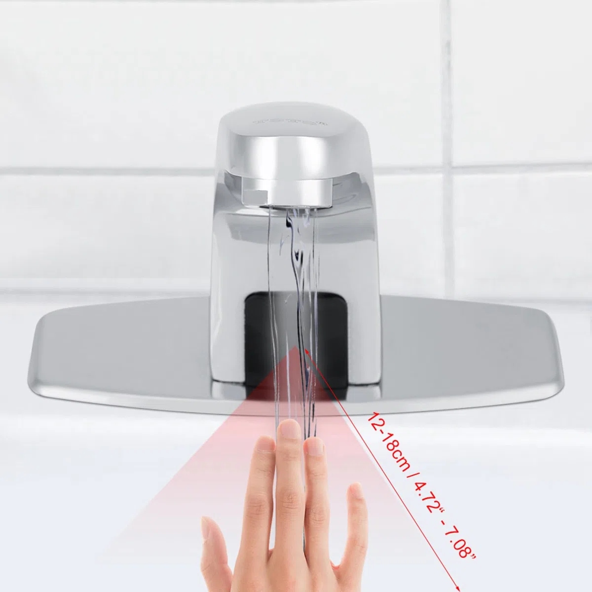 Grifo Sensor de infrarrojos automático Grifo de latón de aleación de zinc de diseño moderno para fregadero de cocina de baño con caja de control para uso