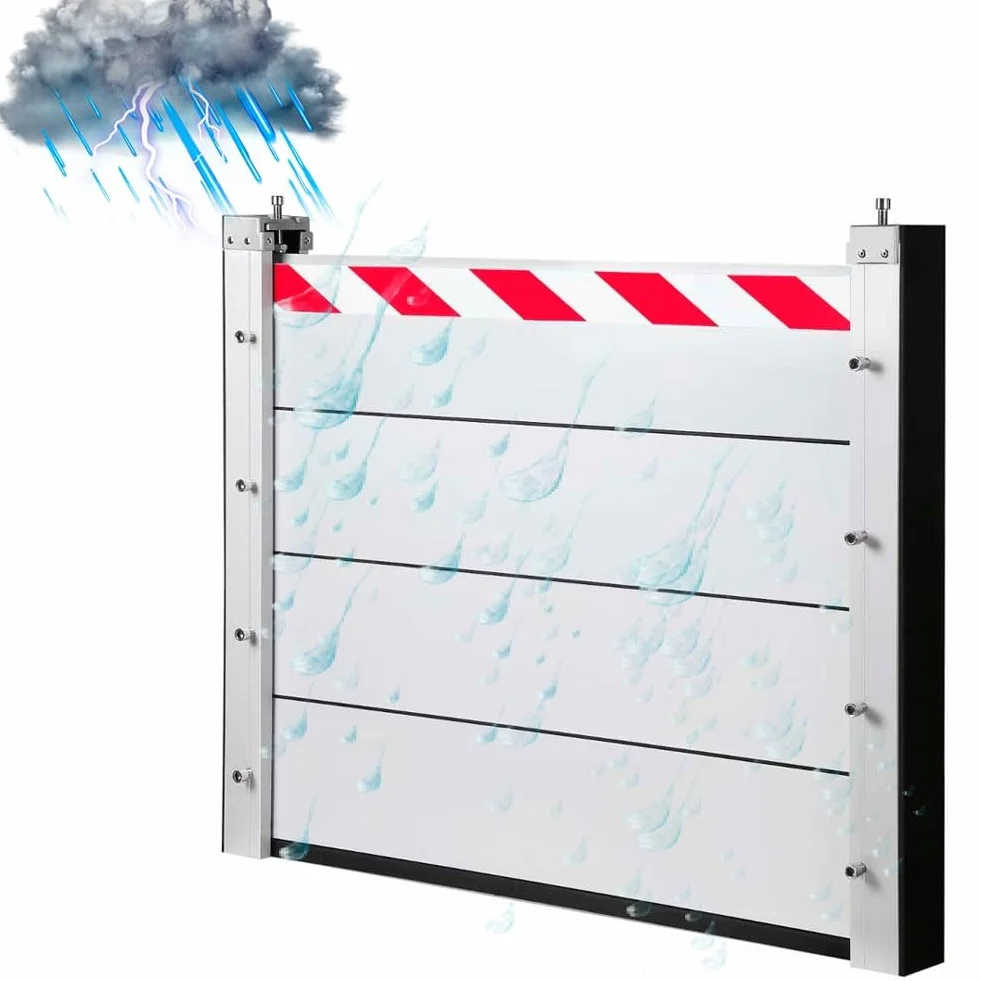 Barrera Antiinundaciones de Aleación de Aluminio Protector de Barrera Contra Inundaciones para Puerta Kit de Barrera Contra Inundaciones Reutilizable de Tamaño Personalizado HXQSL(83x20cm)