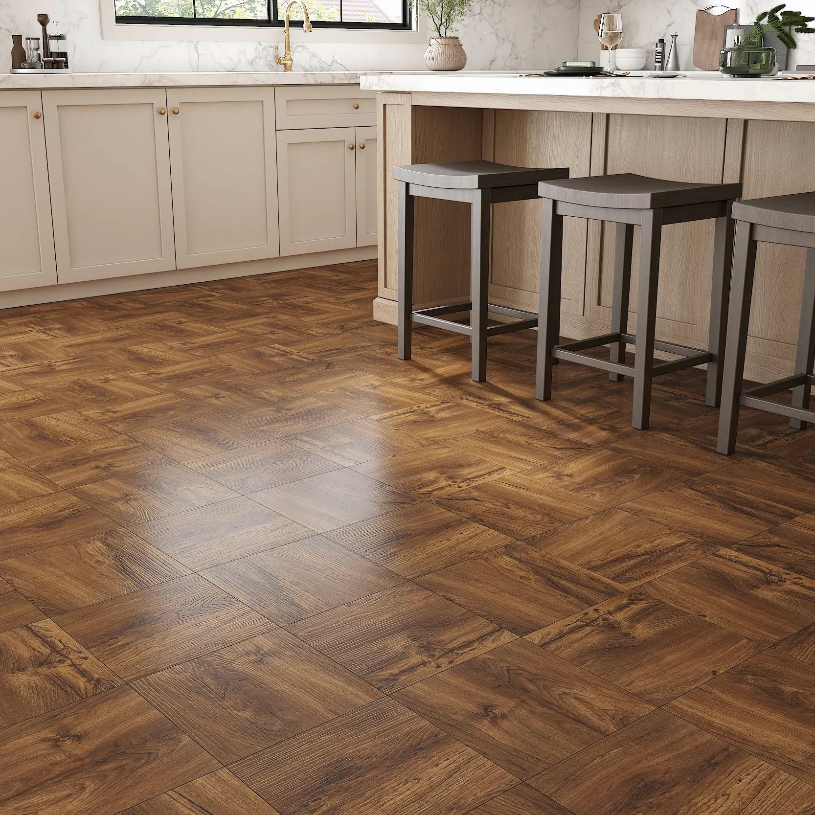 Livelynine Suelo Vinilico Autoadhesivo Madera Natural Baldosas Adhesivas Suelo Cocina 30x30CM 32-Baldosas Impermeable Vinilo para Suelo de Baño Habitación Suelos de Vinilo Adhesivos para Suelos Cocina