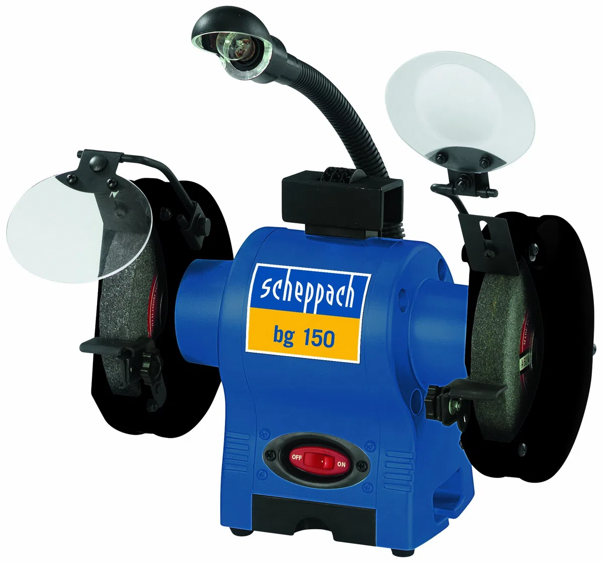Esmeriladora doble muela BG150 Scheppach - 230V 50Hz 370W - 150mm. Muela 150mm marca Scheppach