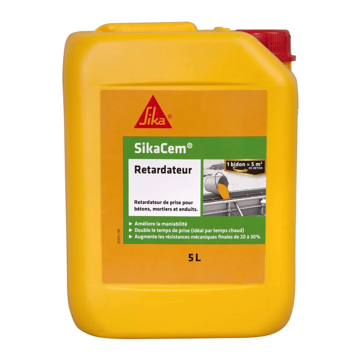 SIKA 546290 Retardador de Enchufe, Amarillo, 5 l