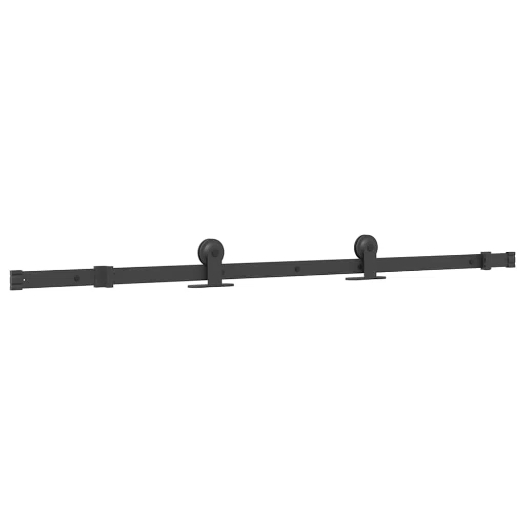 Refined Kit de herrajes para puertas correderas acero negro 152,5 cm