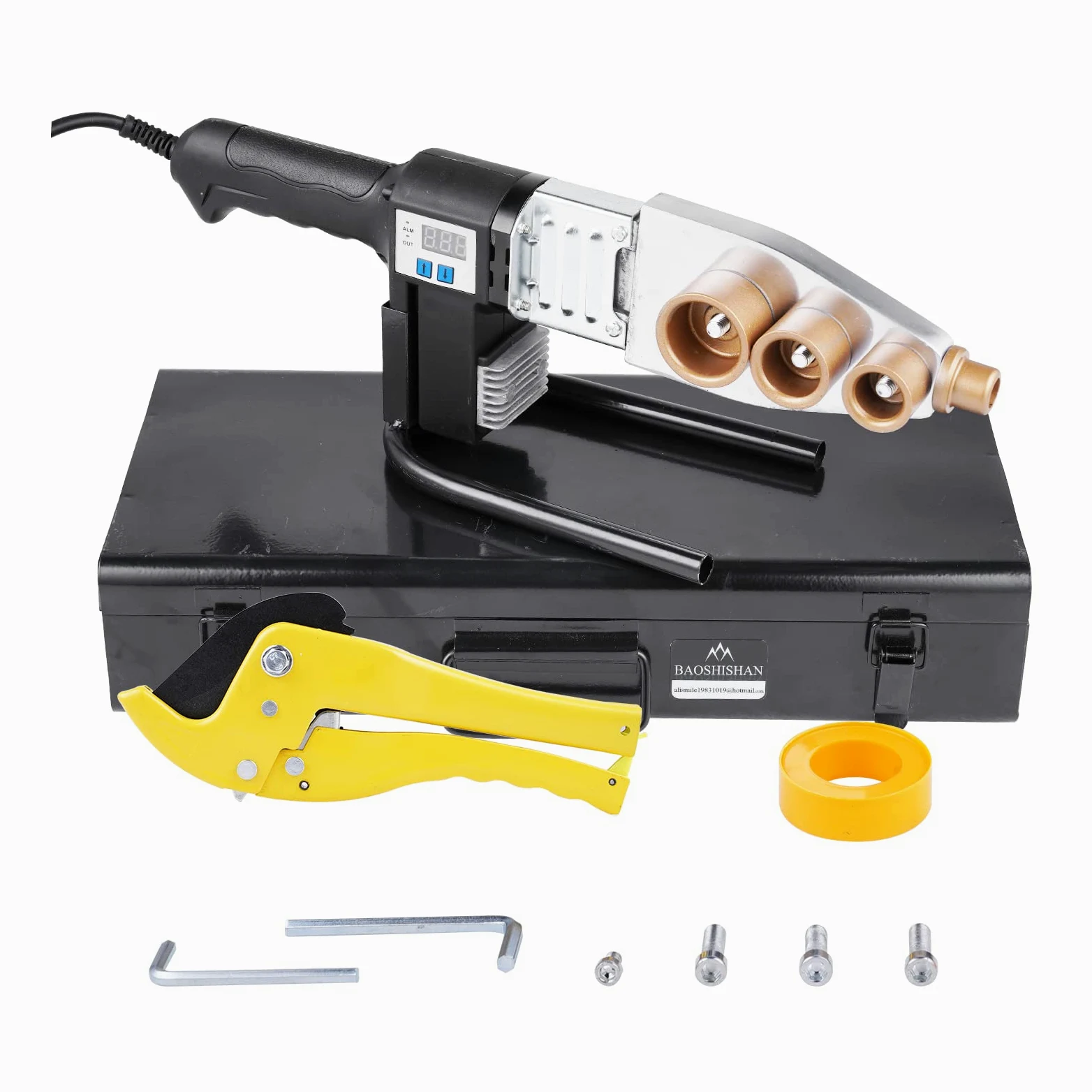 BAOSHISHAN Soldador de Tubería de Plástico Máquina de Soldadura de Tubo con Pantalla Digital 20-63 mm para PPR/PE/PP 1000W 220V