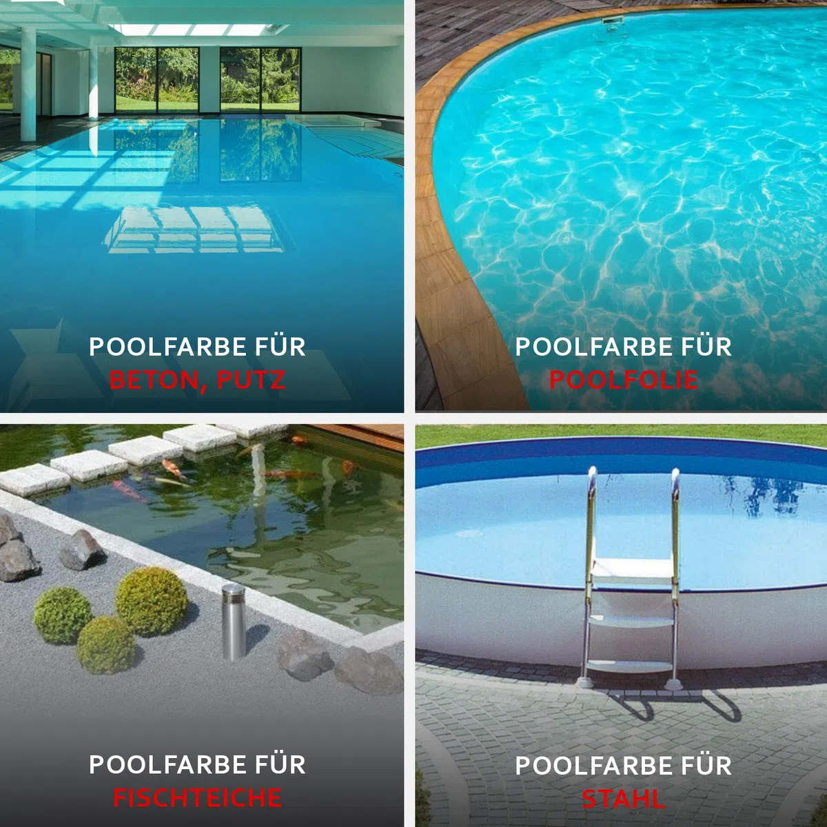 Pintura de piscina gris claro 5 l para hormigón, lámina, estanque de peces, revestimiento de piscina, pintura para hormigón, pintura para hormigón, sin cloro, de secado rápido