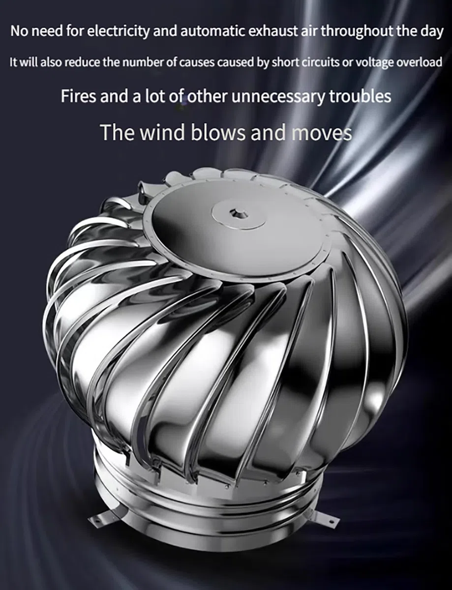 Tapa giratoria para chimenea, rejilla de ventilación giratoria de acero inoxidable para chimenea y techo, protección contra la lluvia