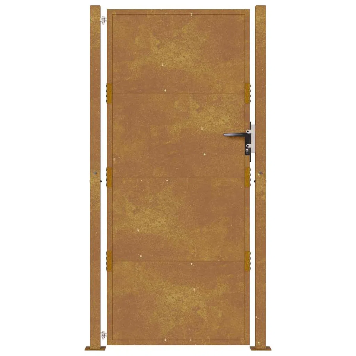 Homgoday Puerta de jardín exterior, puerta de jardín 105 x 205 cm de acero Corten, puerta de jardín exterior, puerta exterior, puertas para exterior, puerta peatonal de exterior