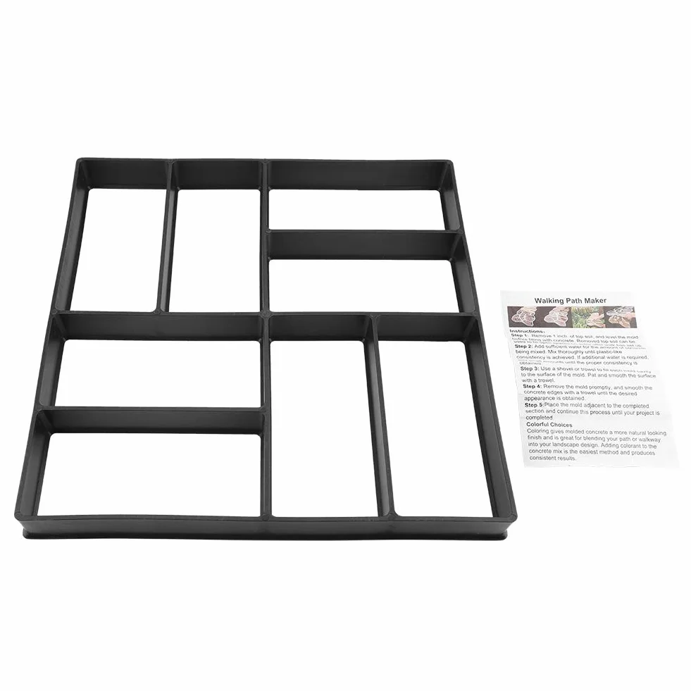 Moldes de hormigón para pavimento de pavimento de bricolaje para escalones, pasarelas y patios - Fabricante de caminos de jardín de plástico de larga duración con varios diseños