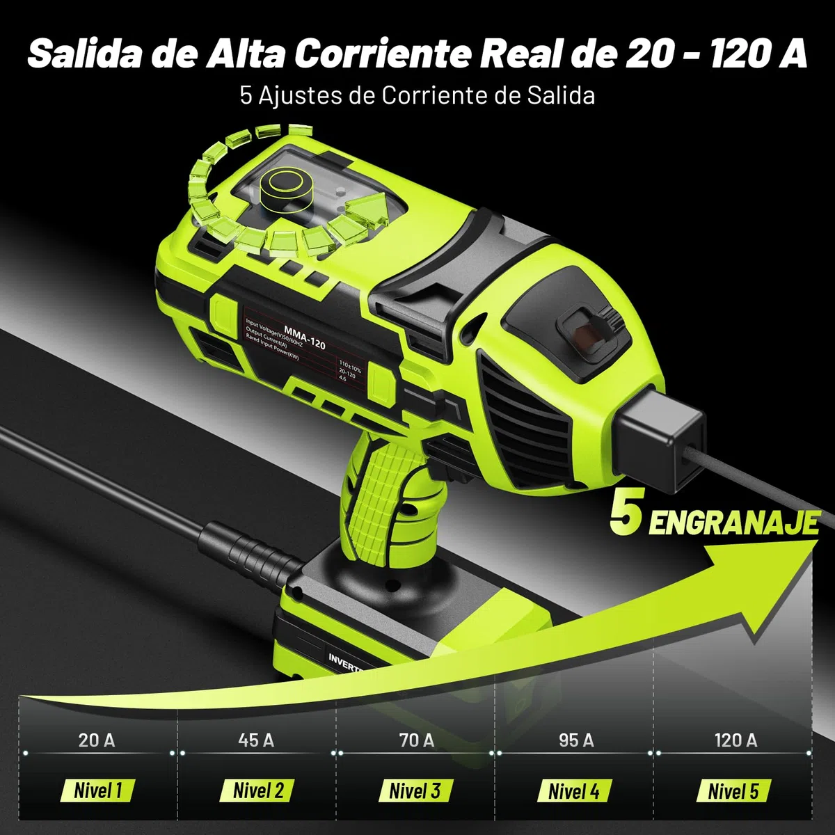 SEESII 220 V Soldador al Arco - FA202G Soldador Eléctrico Arco de Mano con IGBT y Ajuste Variable de Corriente para Varilla de Soldar 2,4 mm - 3,2 mm