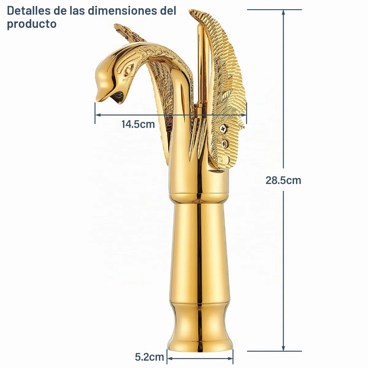 Grifo baño oro latón sólido grifo montado cubierta
