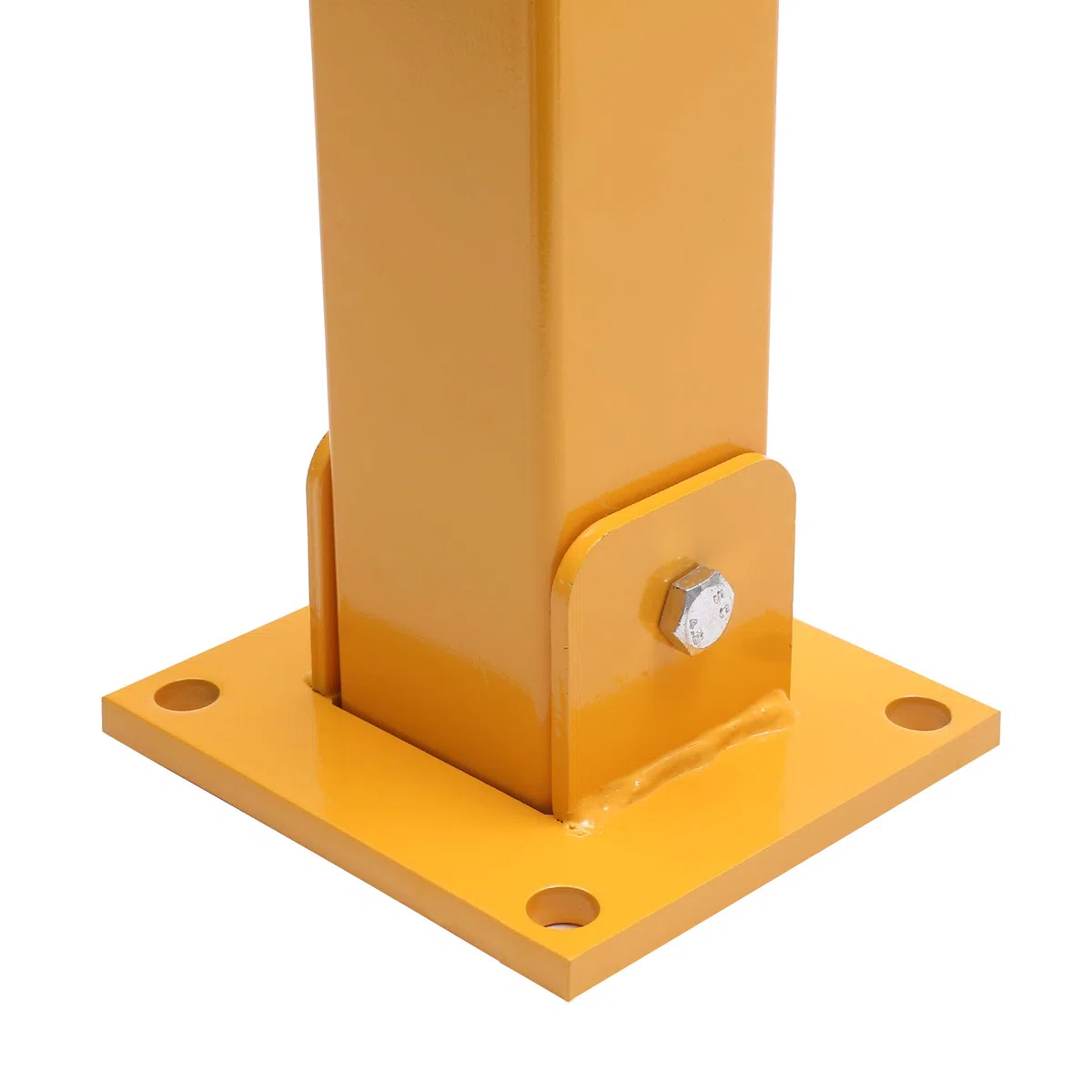 KATSU Bolardo de Bloqueo de Espacio para Estacionamiento de Automóviles Acero sólido Bloqueable Plegable Poste de Barrera de Parking de Coche, Amarilla y Roja, Cerradura superior, 70cm de Altura