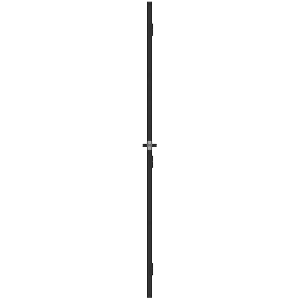 Puerta interior delgada negra vidrio y aluminio 76x201,5 cm, 4x2 rejillas