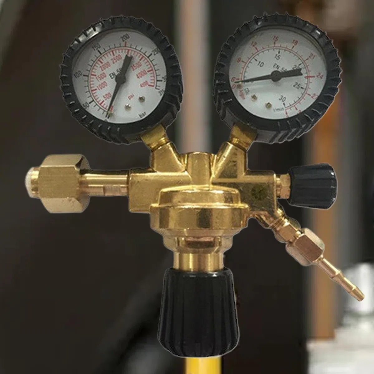 Medidor de soldadura, Regulador de soldadura - Regulador de presión de dióxido de carbono argón,Manómetros de doble escala fáciles de leer, medidor de presión de argón para máquinas de soldar