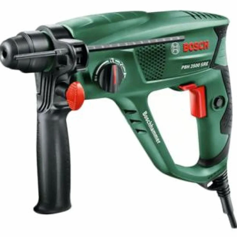 Bosch Martillo perforador PBH 2500 SRE (600 W, Portabrocas SDS, Set de 6 brocas SDS-plus, tope de profundidad, empuñadura adicional, maletín)