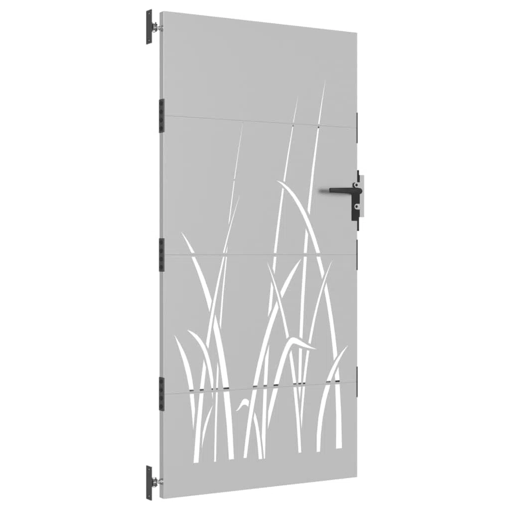 Homgoday Puerta de Jardín de Acero Corten con Diseño Laser: Seguridad y Elegancia Rustica