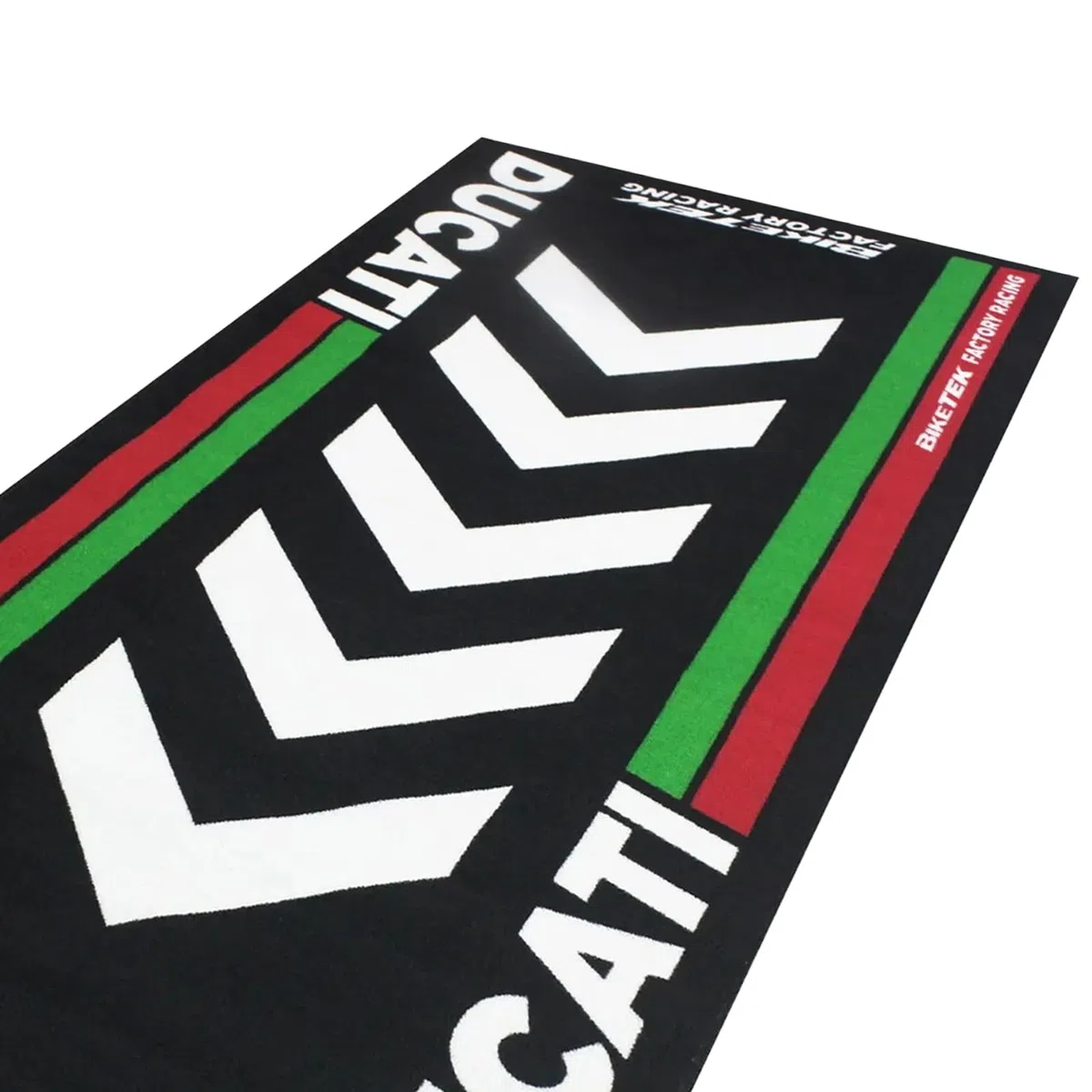 Alfombra ambiental Biketek Garage Mat negro blanco para Ducati Nuevo
