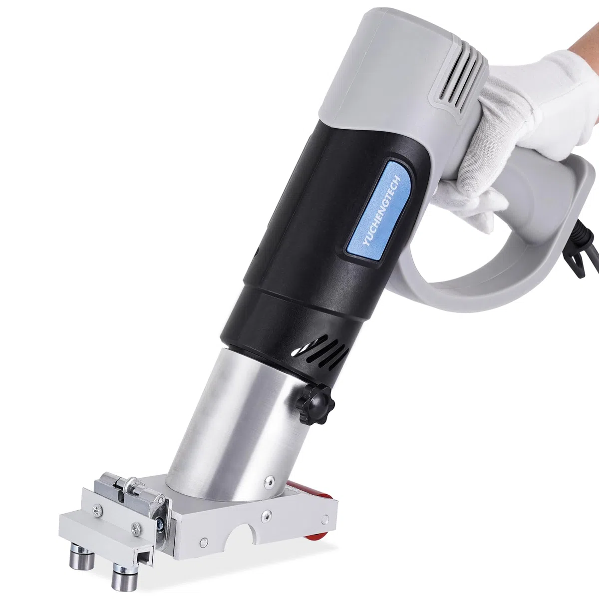 YUCHENGTECH Encoladora de Cantos Manual Portátil Encoladora de Cantos Termofusible 50-600℃ Temperatura Ajustable para 0-60 mm Cinta Tapacantos Adhesiva Termofusible
