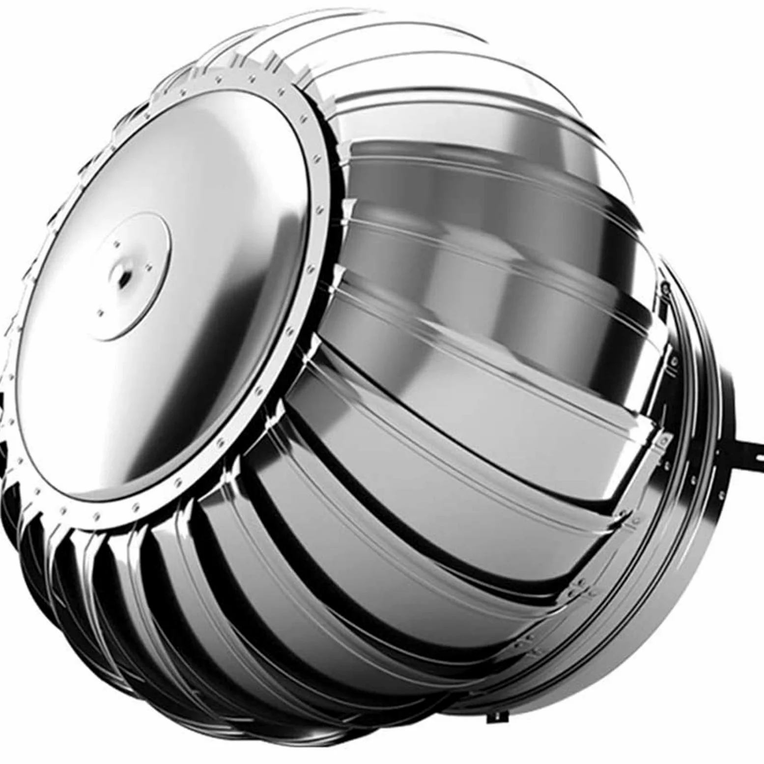 Generic Cubierta de chimenea de acero inoxidable de 110 a 300 mm, ventilación impermeable, anticorrientes, ventilador de turbina giratoria, tapa de escape de humo, cubierta de ventilador de techo