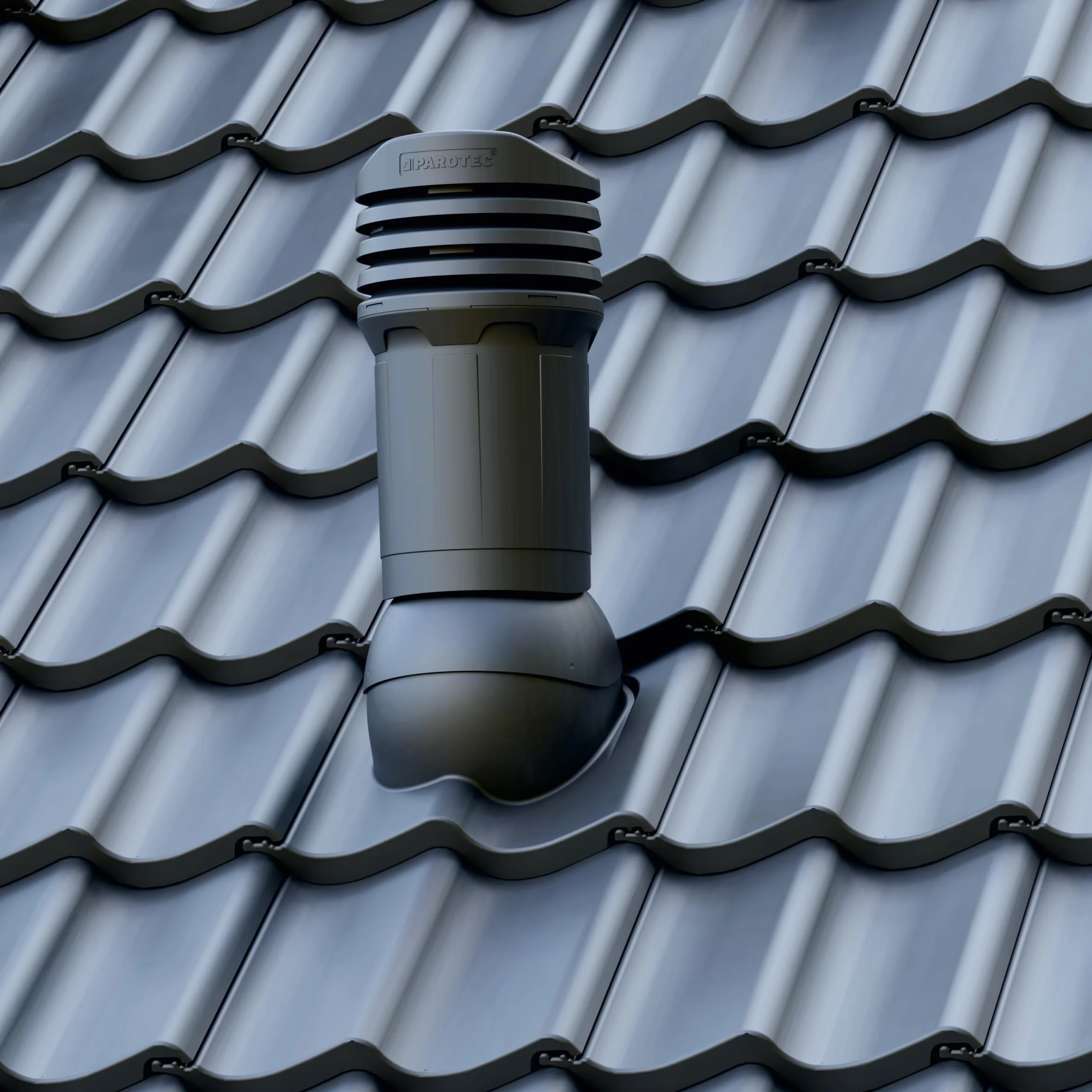 Chimenea de ventilación DN125 para BMI Cobert – Frankfurter, Benders – Mecklenburger, ProDach – Doble tubo de techo