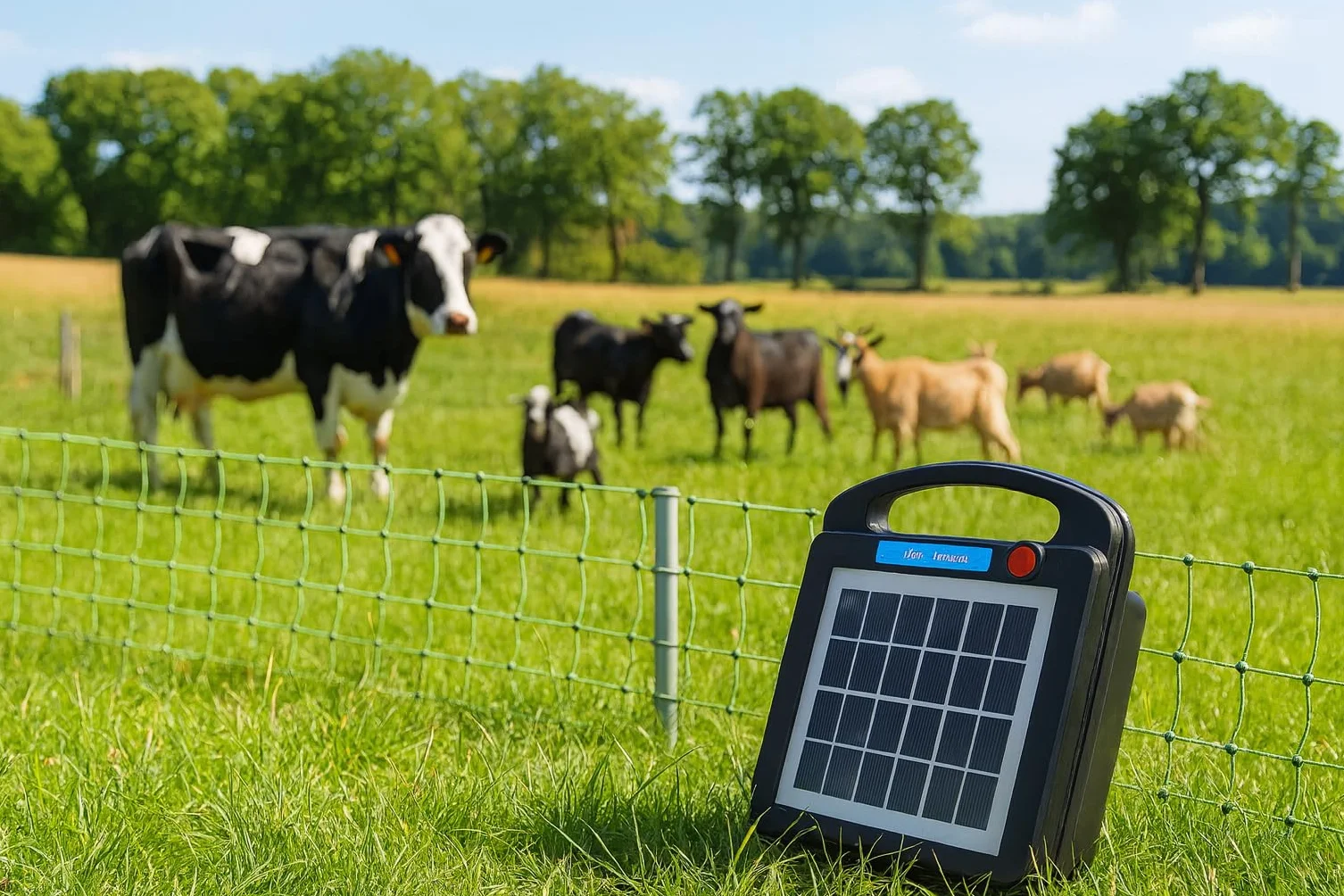 Valla eléctrica eléctrica de 12 V, 12 V, batería de valla eléctrica, 2,2 km, 100 mJ, ID6100 + comprobador de vallas