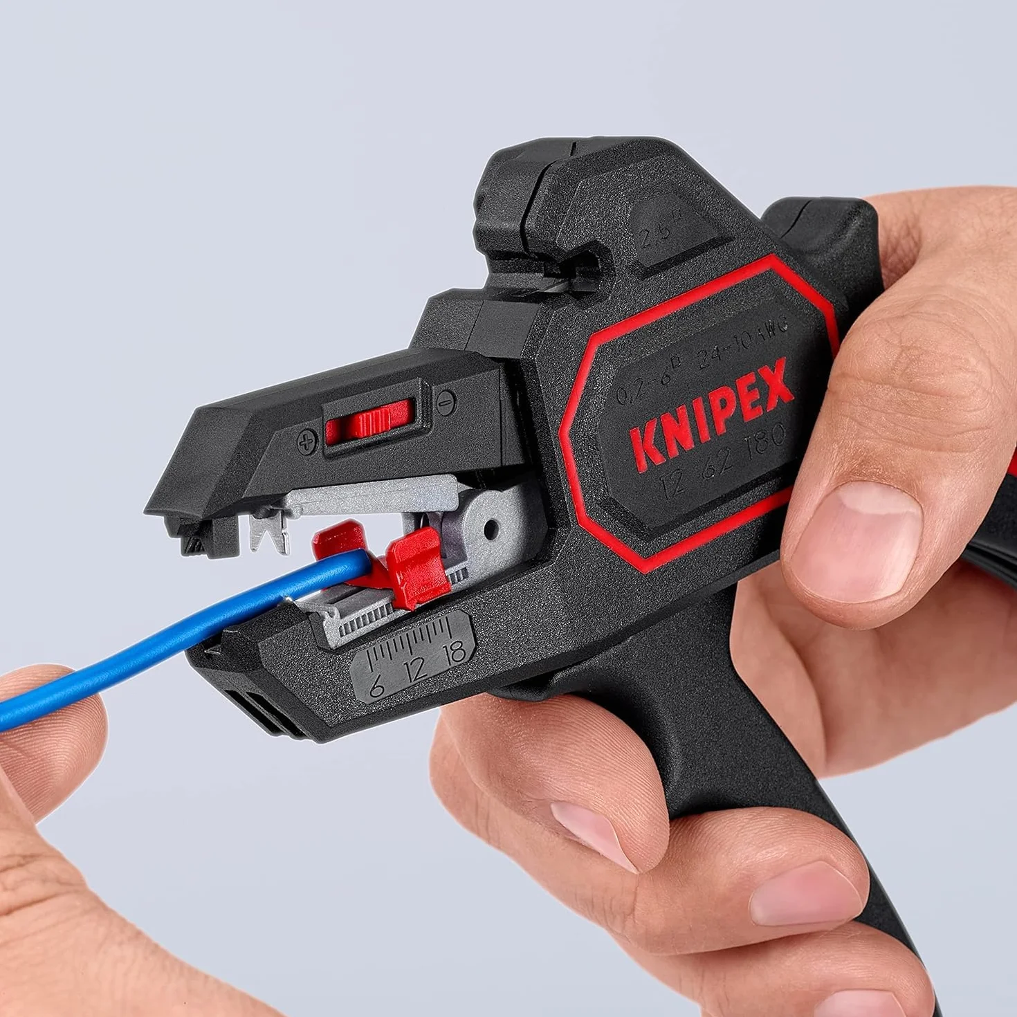 KNIPEX Pelacables autoajustable 180 mm (cartulina autoservicio/blíster) 12 62 180 SB