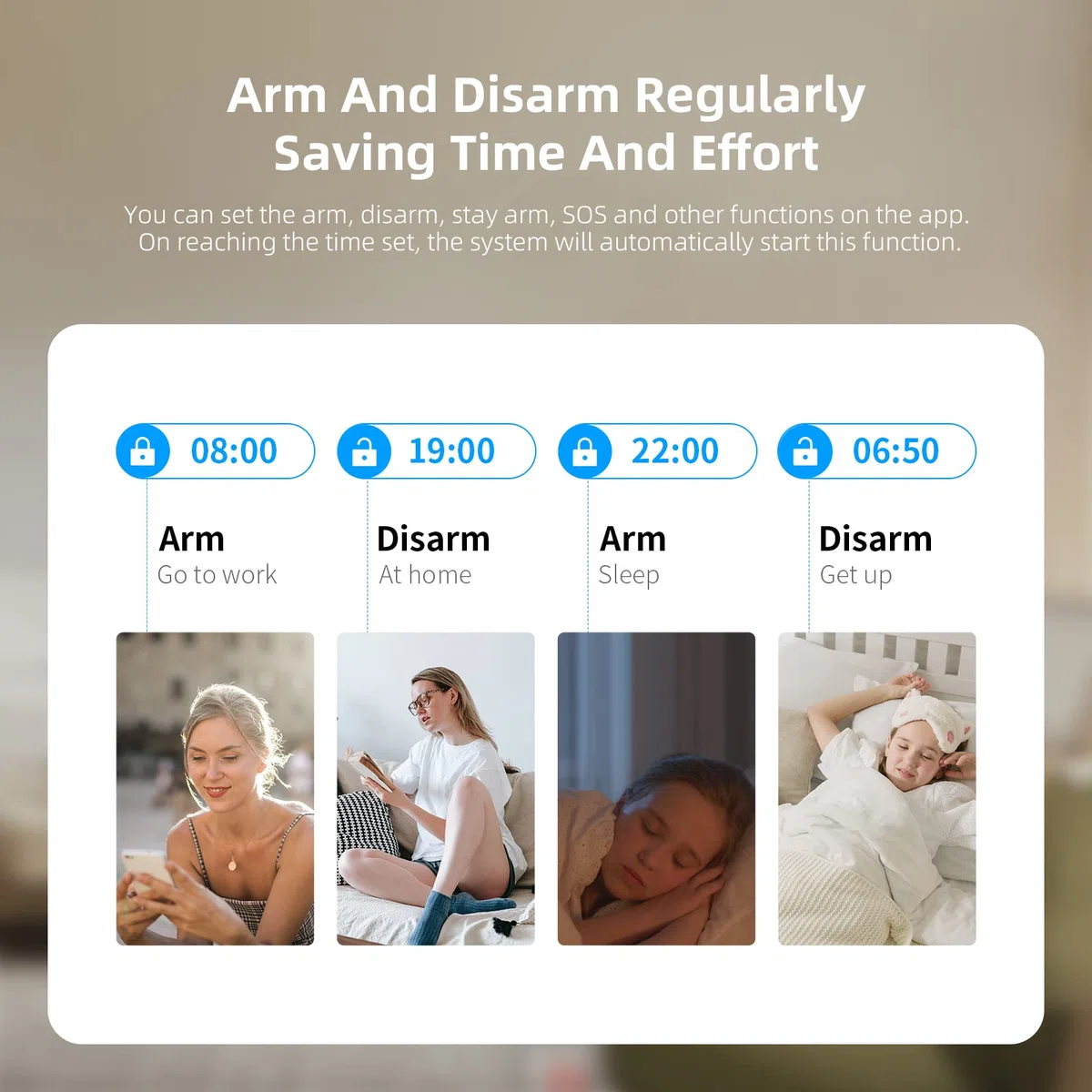 PGST Sistema de Alarma, Alarma doméstica inalámbrica gsm WiFi, con Cámara de Seguridad, Sirena, Sensores de Ventana de Puerta, Sensor de Movimiento, Aplicación Compatible Tuya/Smart Life
