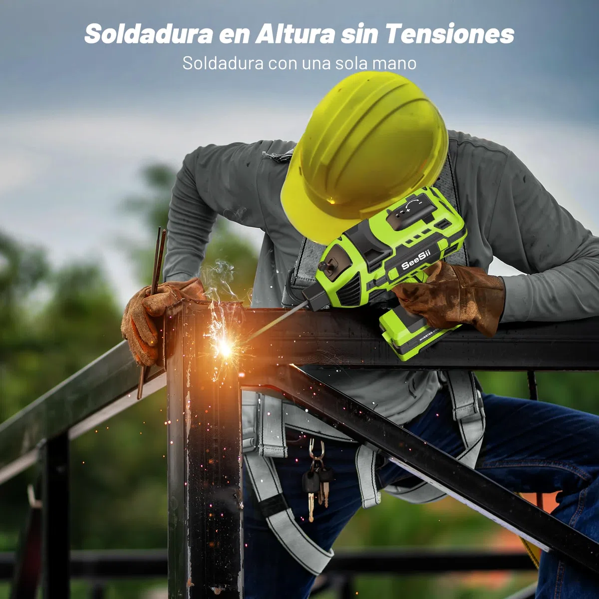 SEESII 220 V Soldador al Arco - FA202G Soldador Eléctrico Arco de Mano con IGBT y Ajuste Variable de Corriente para Varilla de Soldar 2,4 mm - 3,2 mm