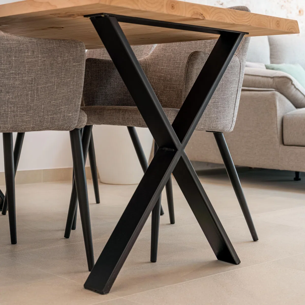 Patas para Mesa de Comedor | Negro | 58x71cm | 2 Unidades