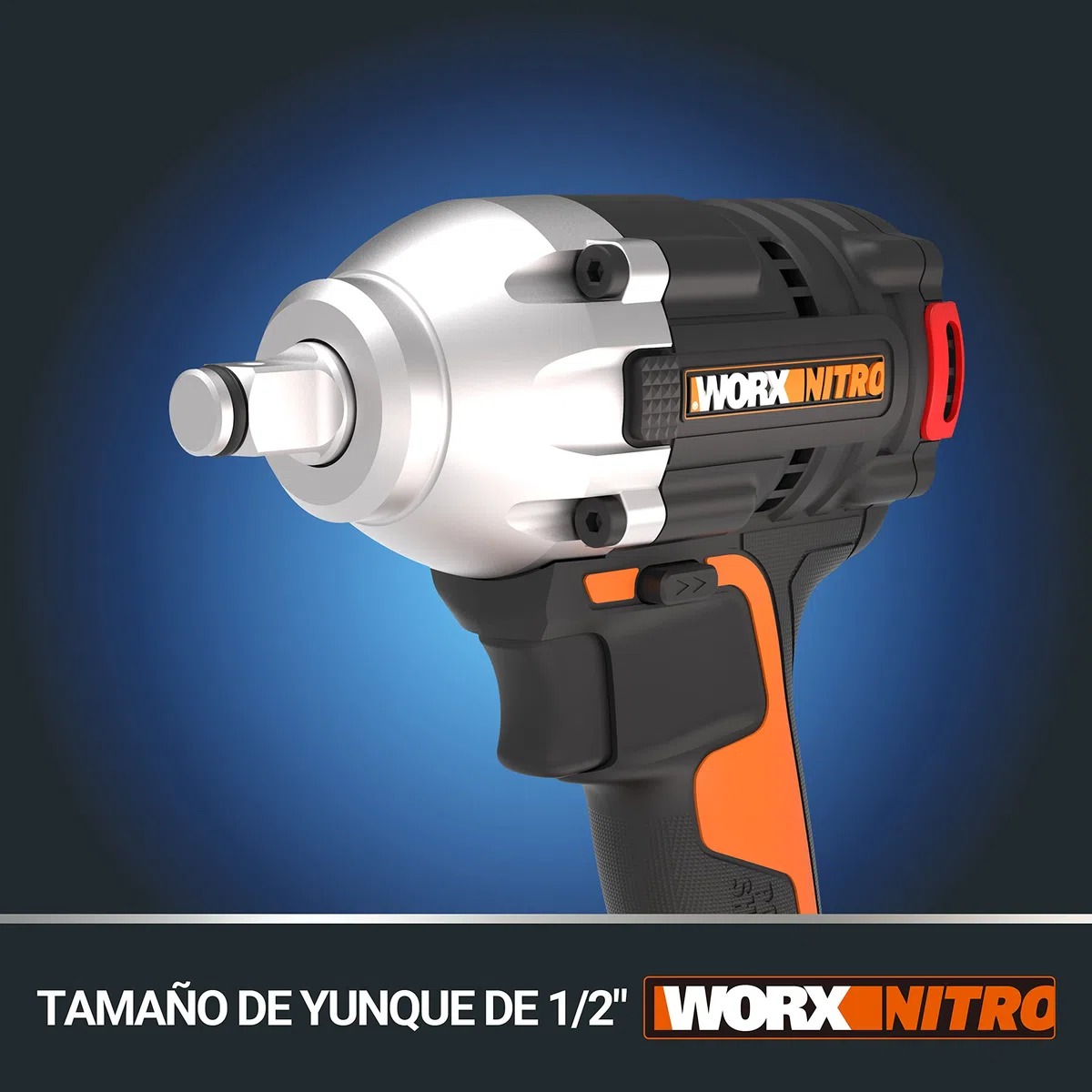 WORX WX272.9 Atornillador de Impacto Brushless 20V Sin Batería, 3 Velocidades Variables, Más Potencia que Modelos Convencionales, LED y Microtextura