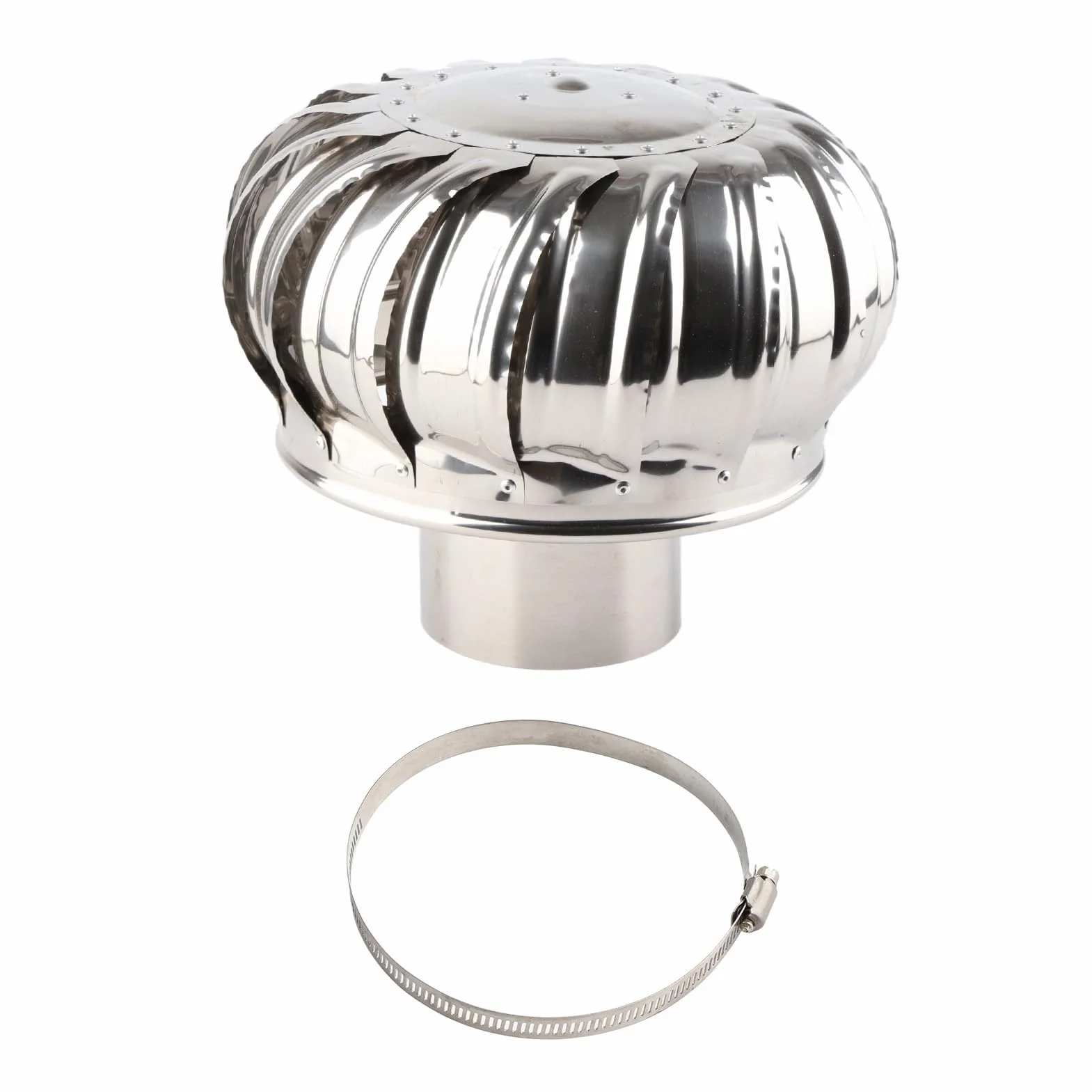 Ventilador De Techo, Ventilador De Turbina De Acero Inoxidable Resistente, Ventilacin De Techo Con Ventilador Silencioso Automtico Para Casas, Fbrica, tico, Granja