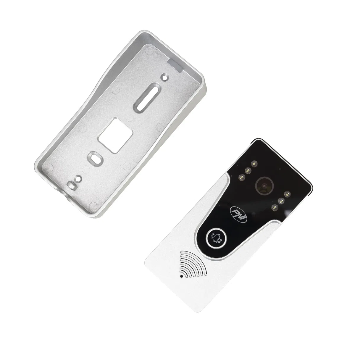 PNI DF780 Sistema de videoportero de 1 monitor, pantalla táctil de 7" 1080p, ranura para tarjeta, IP65 admite conexión en serie de 4 monitores, 2 unidades externas y 2 cámaras CCTV