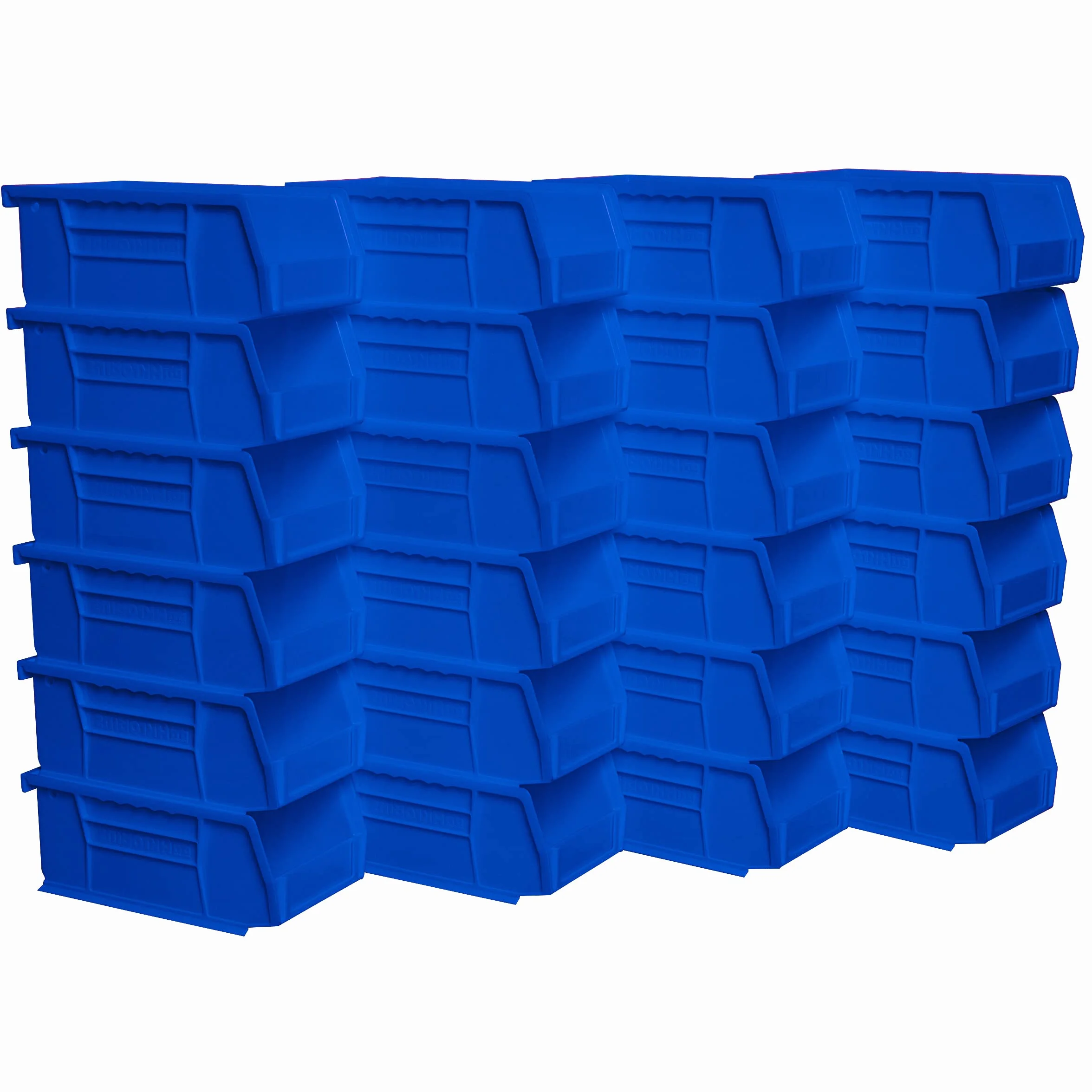 Akro-Mils 30220 AkroBins Plastic Storage Bins, Space-Saving Stackable Bins for Garage, Pantry, Craft Organization, 18,7 cm x 10,5 cm x 7,6 cm, Blue, 24-Pack