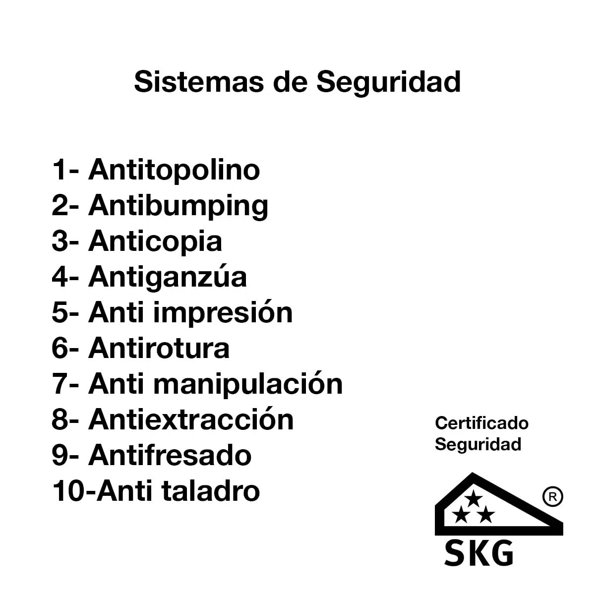M&C Move Bombín Cerradura Alta Seguridad Anti Topolino Leva Larga Doble Embrague Seguridad Máxima SKG 3 Estrellas 32x32mm Anti Bumping Anti Taladro Níquel Pulido 5 Llaves Incluidas