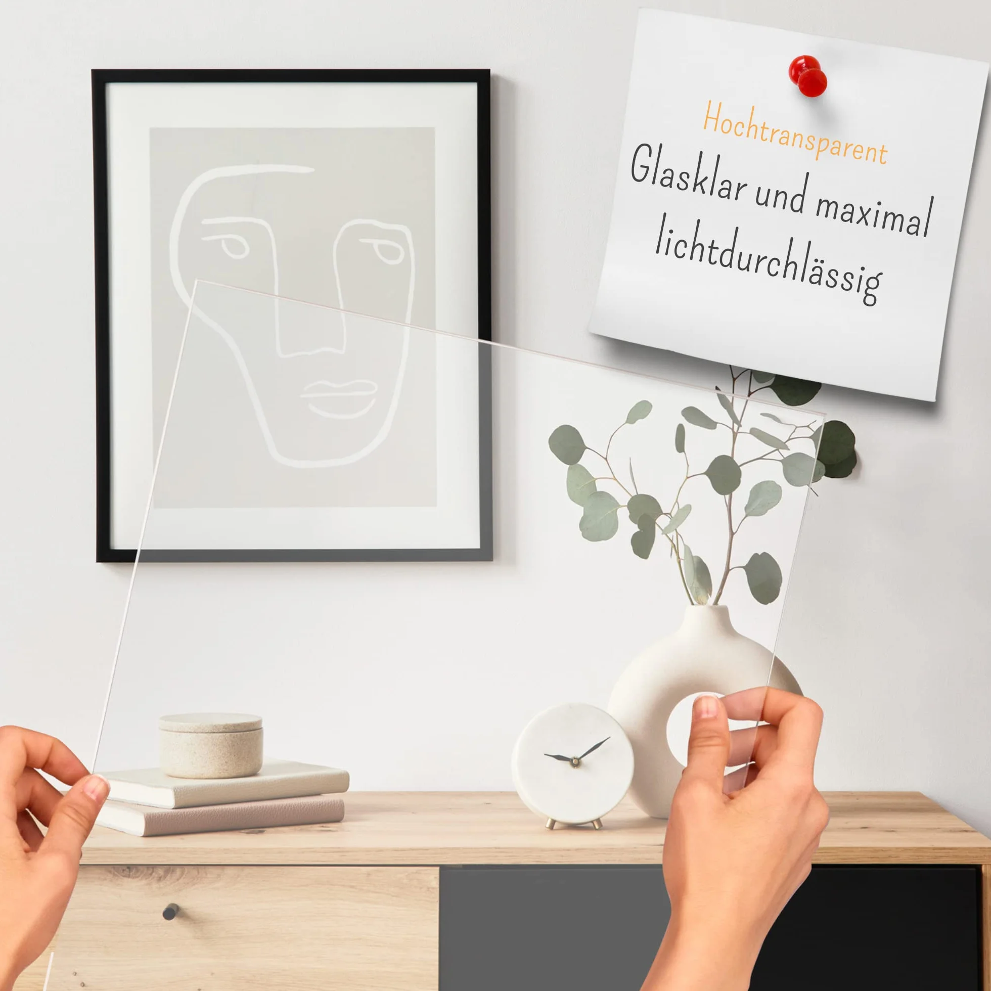 FRAMO Placa de cristal acrílico, 70 x 120 cm, corte a medida, placa de cristal acrílico transparente de 4 mm de grosor, resistente a la rotura, resistente a los rayos UV en el tamaño deseado | lámina