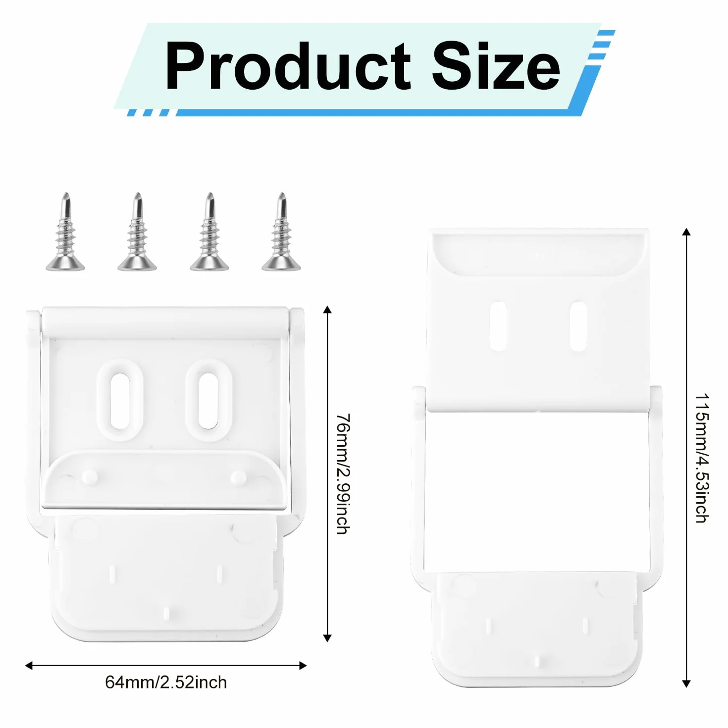 Tinoaly 2uds Soportes Sensor de Puerta Garaje para Ring Sensores Contacto de Alarma, Soporte Montaje Duradero para Puerta Garaje Accesorios Seguridad con Tornillos Fácil Instalación
