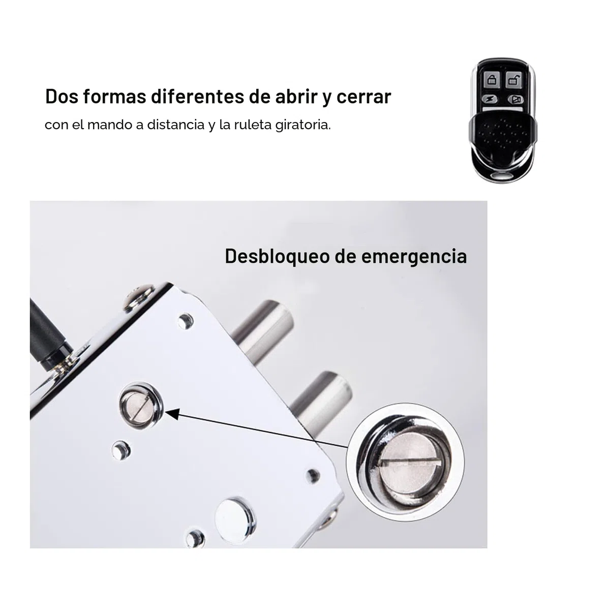 Cerradura Electrónica para Puerta con 4 Mando a Distancia, de Seguridad, Sistema de Control de Acceso para el Hogar / Hotel / Apartamento