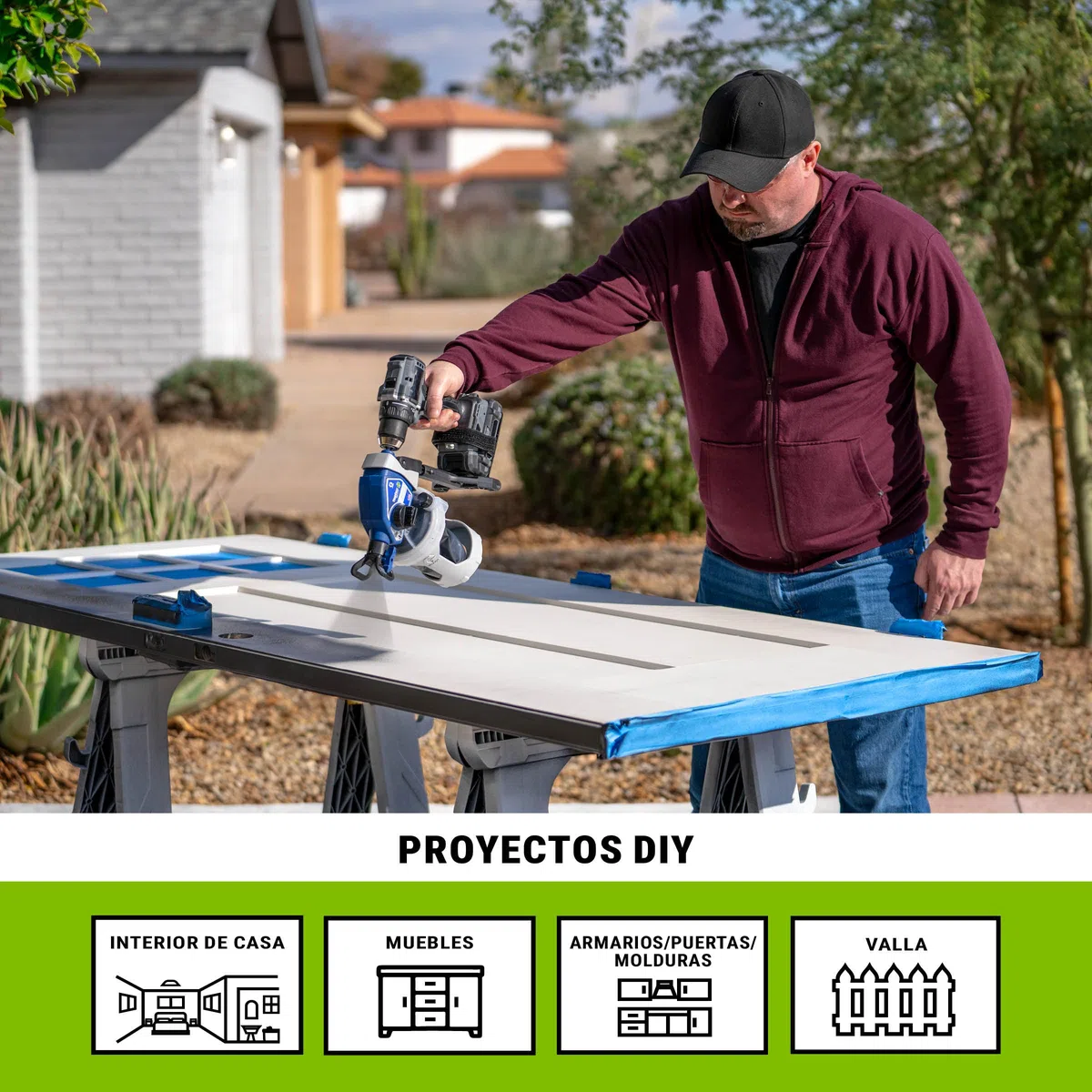 Magnum by Graco 26D361 TrueCoat 360 Cordless Connect, pulverizador de pintura airless portátil con cable, pulverizador para taladro, uso doméstico, pequeños proyectos decorativos (presión máx 138 bar)