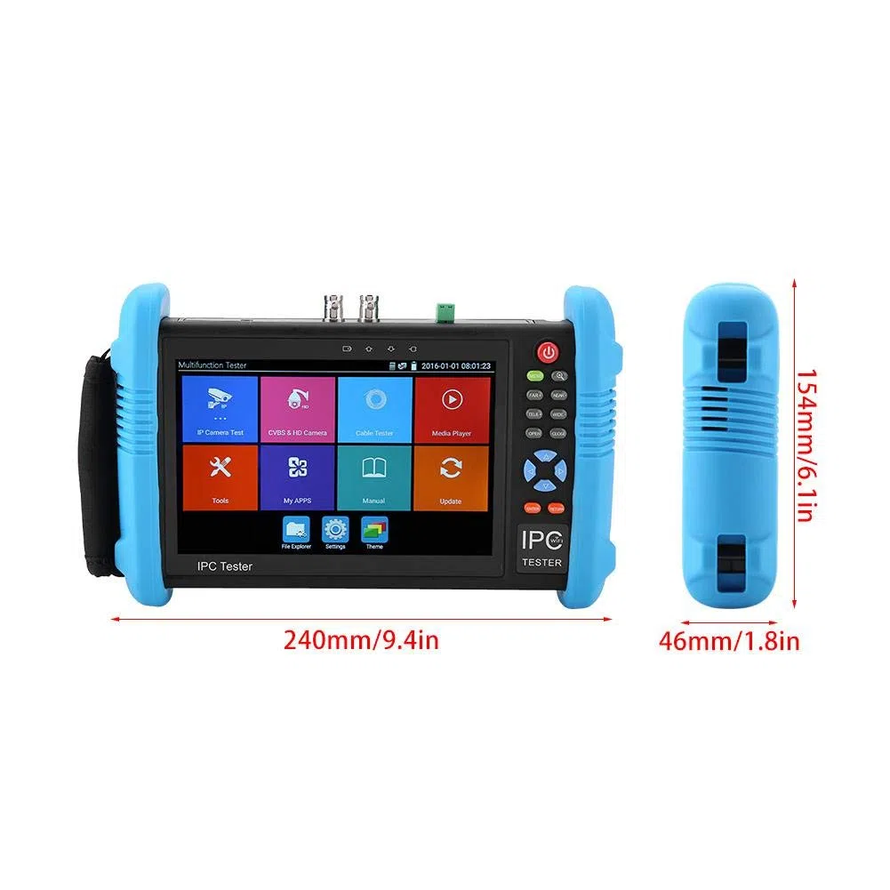 IPC-9800 Plus Serie 7 IP CCTV Tester4K H.265 TVI CVI AHD analógico AC 100-240V (IPC-9800-Plus)